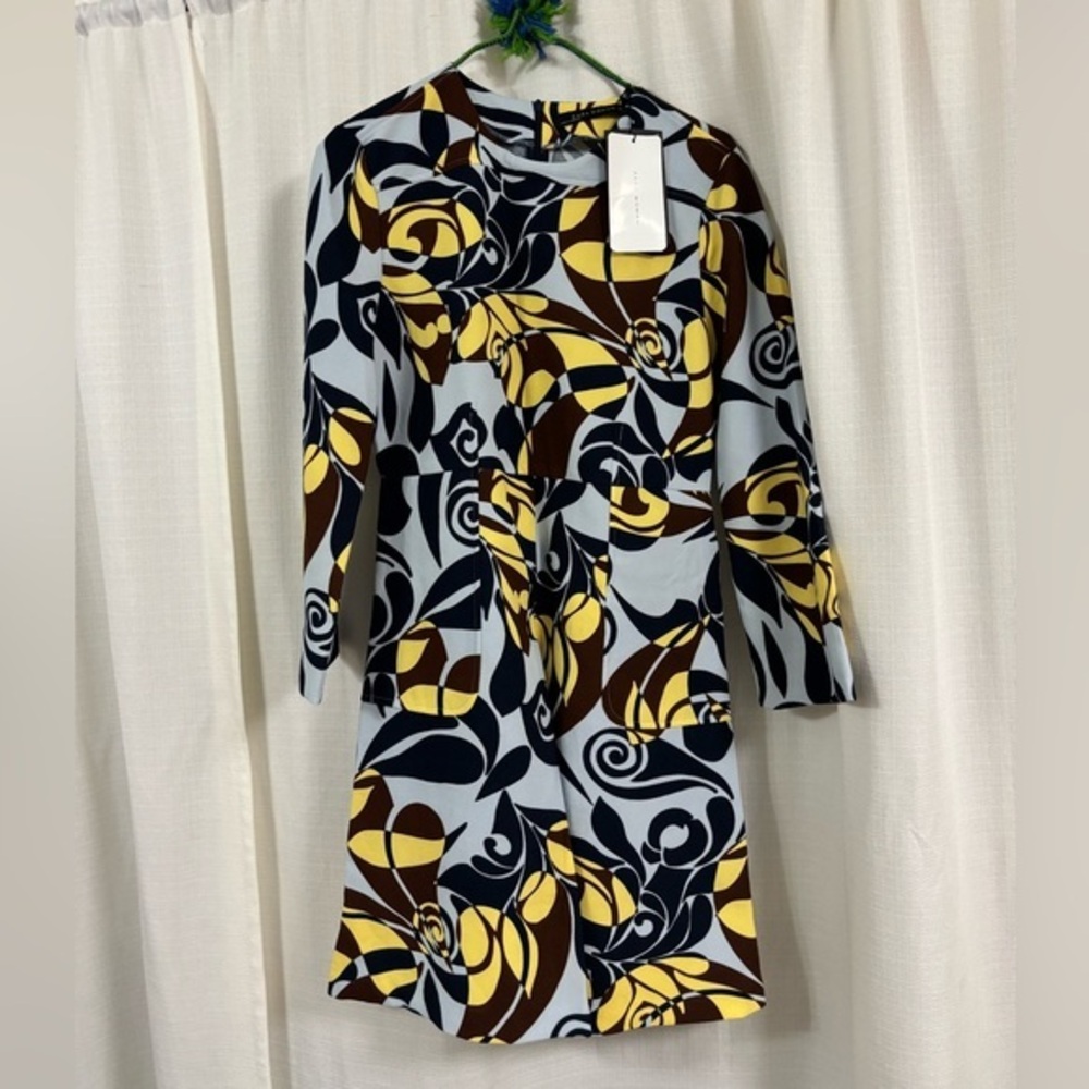 Zara Multicolor Geometric 60s style pattern Dress